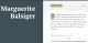 BALSIGER, Marguerite Obituary