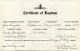 Certificate of Baptism