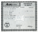 Certificate of Death